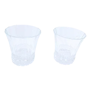 1970s Double Old Fashioned Glasses by Cristal d'Arques Durand d'Arques- Set of 2
