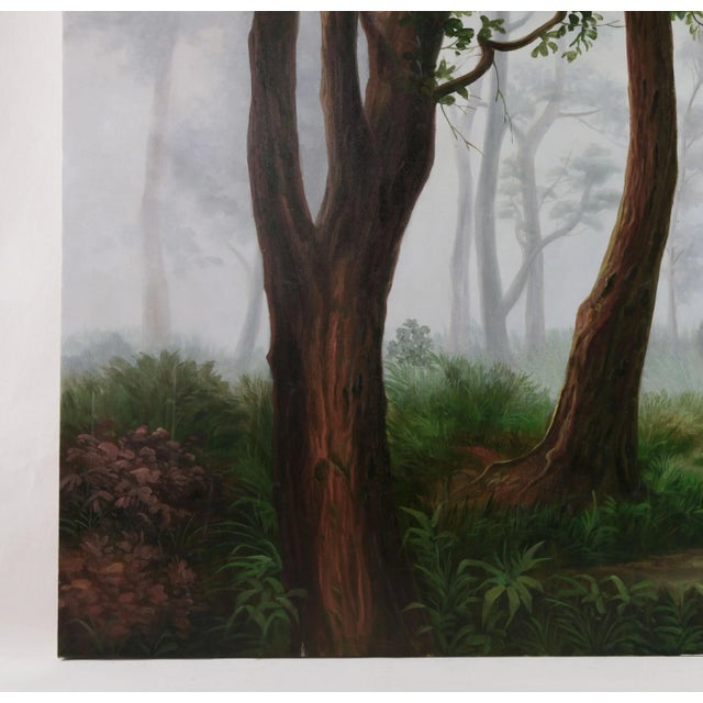 Oil Painting on Canvas Rural Landscape For Sale - Image 4 of 7