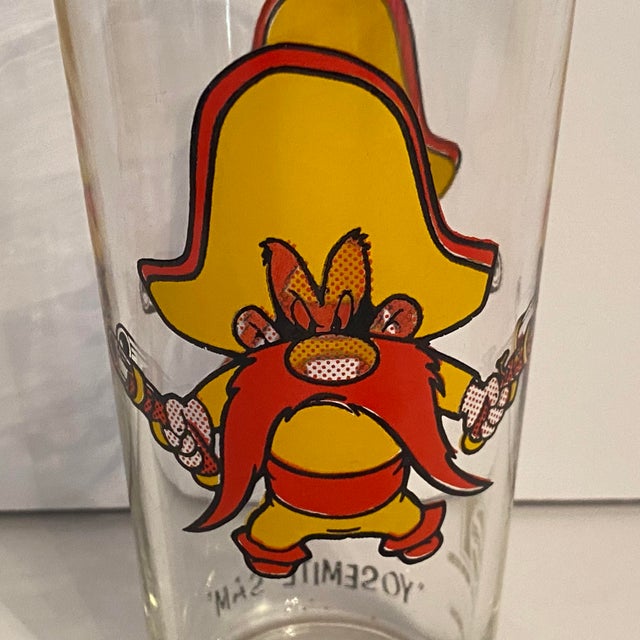 Glass 1973 Looney Tunes "Yosemite Sam, Foghorn Leghorn and Tasmanian Devil" Collectors Series Glasses-Set of 3 For Sale - Image 7 of 7
