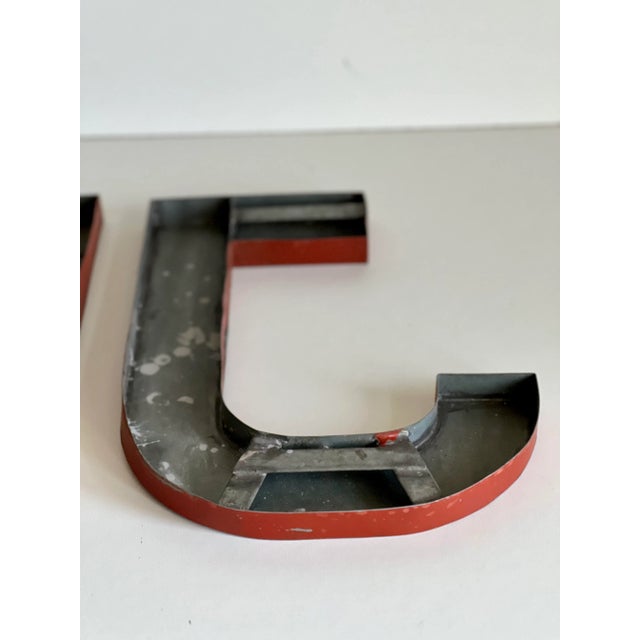 Industrial Letter DJ Sign, 1952, Set of 2 For Sale - Image 9 of 10
