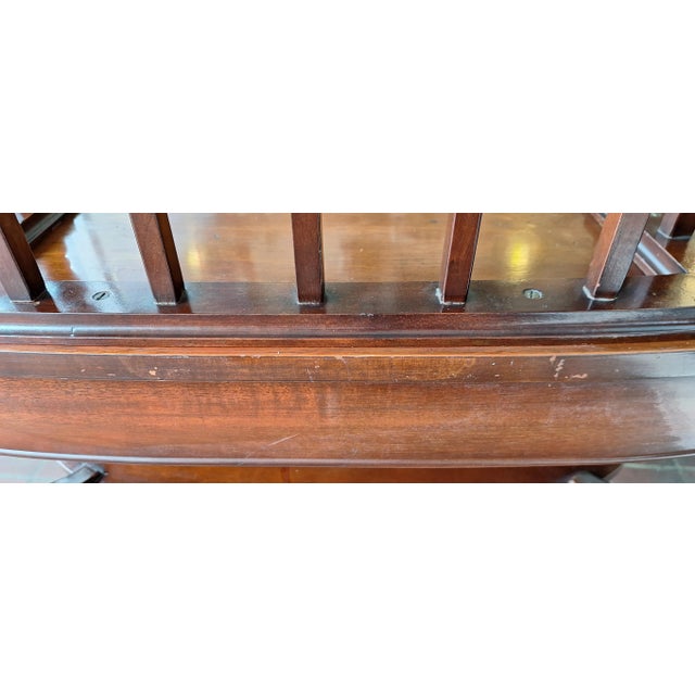 Brown 1930s Vintage French Mahogany Double Planter Console Table Having a Birdcage Gallery For Sale - Image 8 of 12