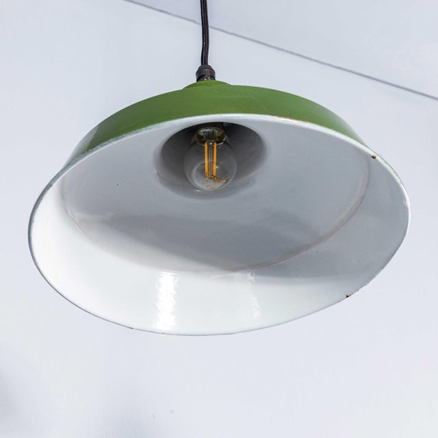 Classic Green Hanging Lamp from Revo, 1940s For Sale - Image 9 of 10