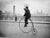 Penny Farthing Bugle 17th October 1932: Edwin Davey, riding a penny farthing bicycle over Lambeth bridge in London, and...
