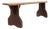 Rustic Wooden Bench with Brown Painted Feet, France, 1890s For Sale