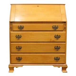 Pennsylvania House Independence Hall Collection Solid Maple Early American Traditional 34" Drop Front Secretary Desk 1573 For Sale