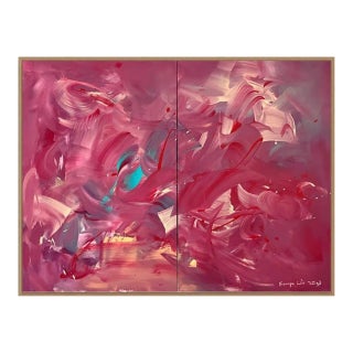 Acrylic Painting "Romance” by Fanyu Lin For Sale