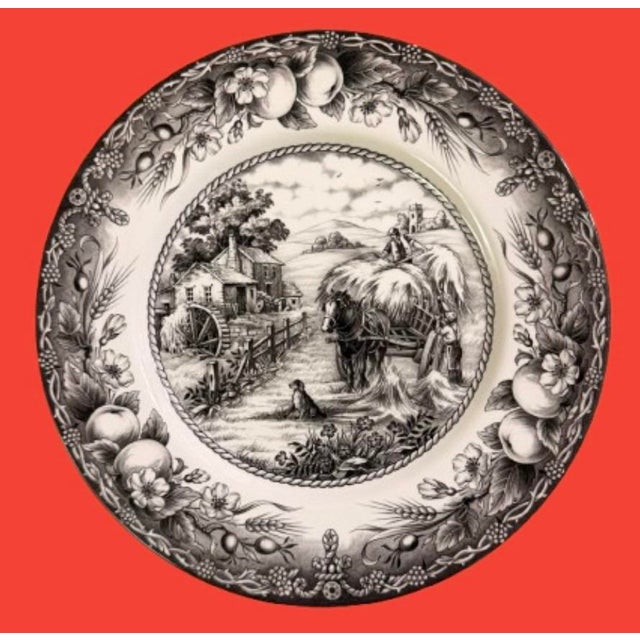 Royal Stafford Harvest Scene Dinnerware - Set of 10 Plates For Sale In Miami - Image 6 of 10