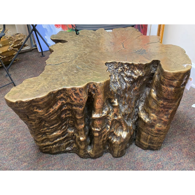 Grand Tour MCM Bronze Large Tree Trunk Table Base by Century Furniture Co. Grand Tour For Sale - Image 3 of 9