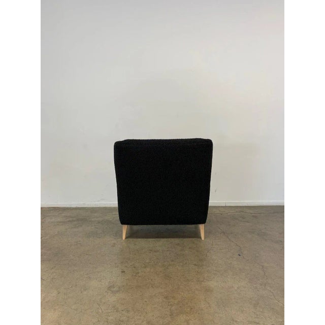Paul McCobb Custom Made Lounge Chair in Black Sherpa For Sale - Image 4 of 13