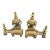 Pair of Antique French Bronze Fireplace Chenet Andirons With Maiden Heads For Sale