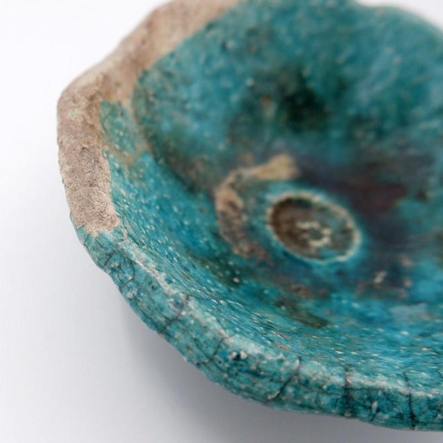 Turquoise Ceramics by N. Lebrun for Fond d'Atelier, Belgium 1970s, Set of 6 For Sale - Image 4 of 15