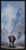 The painting features an Asian elephant standing majestically in the foreground, set against a backdrop of hazy blue...