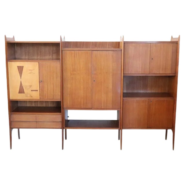 Large Italian Bookcase, 1960s For Sale