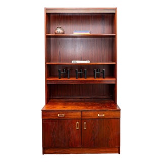 1970s Danish Rosewood Bookcase & Cabinet For Sale