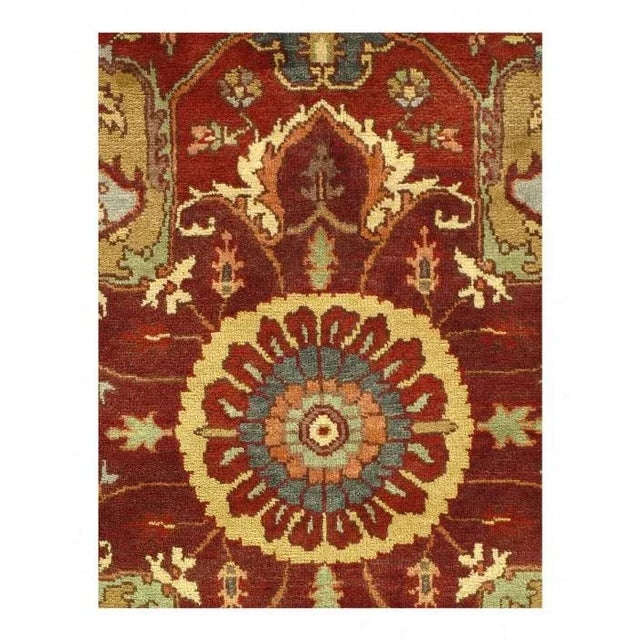 Traditional Pasargad Ivory Fine Hand-Knotted Serapi Design Rug 9' X 12' For Sale - Image 3 of 4