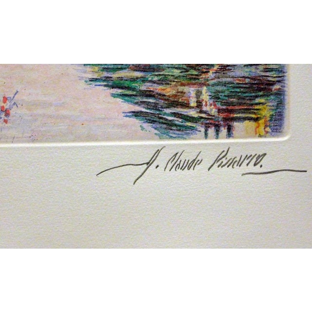 Pissarro, Claude "Auxerre Cathedral River Banks"H.Signed Artwork Unframed For Sale In Denver - Image 6 of 6