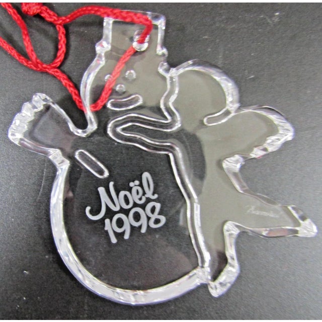 Glass Baccarat Crystal Boxed Christmas Ornaments 1985, 1987, 1988, 1989, 1995, 1998 For Sale - Image 7 of 10