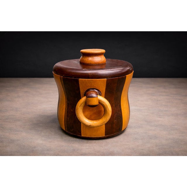 Wood 1960s Ice Bucket in Imbuia and Brazilian Hardwood, Unknown - Lot 179 For Sale - Image 7 of 10