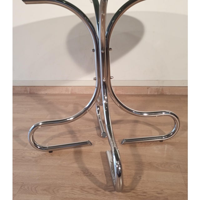 Vintage Italian Smoked Glass Chrome Coffee Table, 1970s For Sale - Image 15 of 18