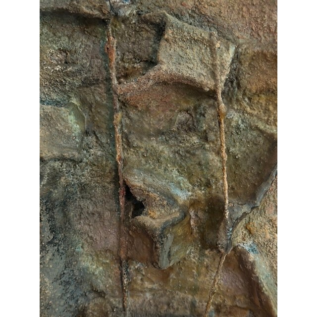 Sculpture Materials Early 2000s-Nelly Arauz-Mixed‑Media Relief on Board With Textured Geometric Surface For Sale - Image 7 of 9