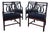 Vintage PTMC Bamboo Rattan Lyre-Back Armchairs For Sale