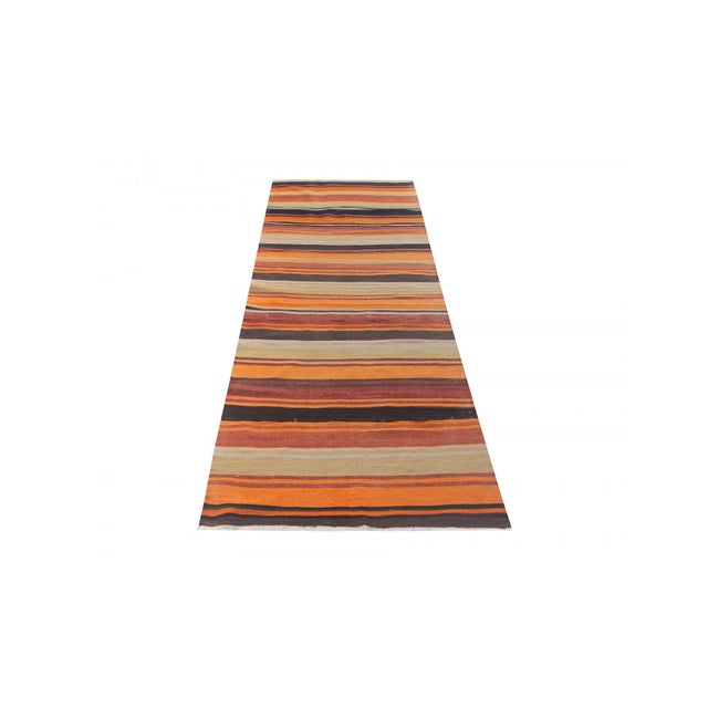 Handwoven vintage kilim rug from Denizli region of Turkey. Approximately 50-60 years old. In very good condition.