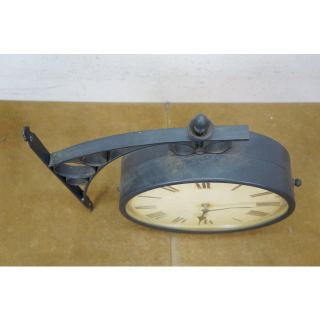 Grand Central Station Double Sided Roman Numeral Railway Clock 15" For Sale - Image 6 of 14