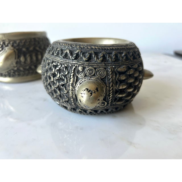 Metal Vintage Pair of West African Manilla Currency Bracelets Pre-1940 For Sale - Image 7 of 11