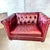 Vintage Chesterfield "Man and a Half" Leather Chair and Matching Ottoman, Meticulously Handcrafted by Distinction Furniture of North Carolina. For Sale In Raleigh - Image 6 of 9
