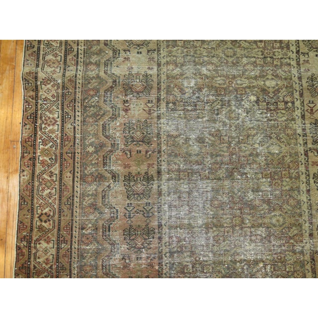 Early 20th Century Early 20th Century Shabby Chic Persian Malayer Rug For Sale - Image 5 of 6