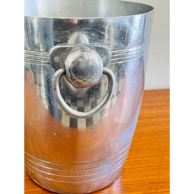Metal Vintage Silvered Metal Moet & Chandon Champagne Bucket by Argit, 1950s For Sale - Image 7 of 18