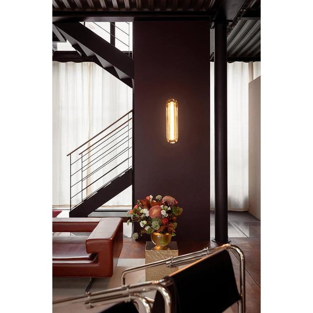 Not Yet Made - Made To Order Oblong Flint Fluted Wall Lamp by Jennifer Midoz For Sale - Image 5 of 10