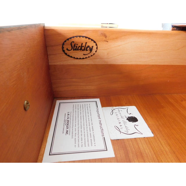 Stickley Mahogany Georgian Style Armoire Gentlemans Tall Chest 72.25"h For Sale - Image 11 of 18