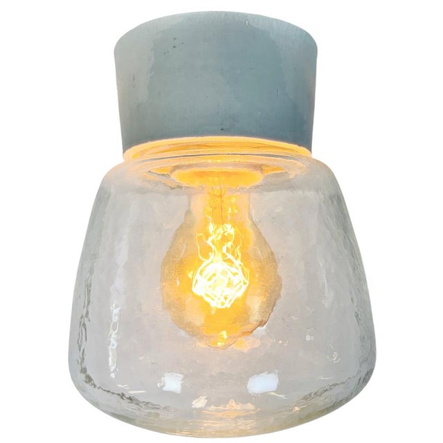 Vintage White Porcelain Ceiling Light, 1970s For Sale - Image 10 of 11