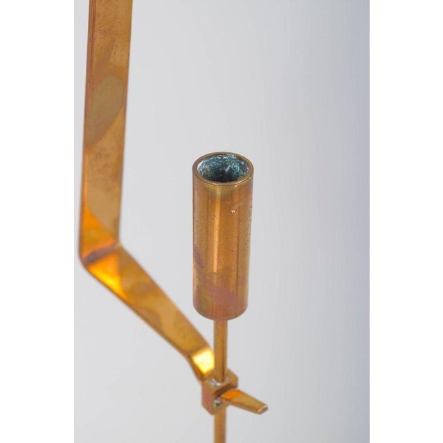 Wall Candleholder in Brass with Pendulum Suspension by Pierre Forsell for Skultuna, 1960s For Sale - Image 3 of 7