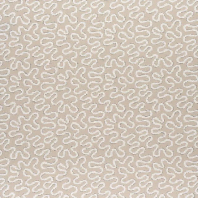 Sample - Schumacher Zoelie Fabric in Natural For Sale