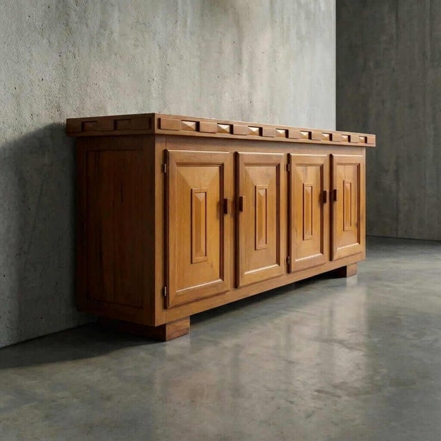 Spanish Pine Sideboard, 1960s For Sale - Image 9 of 11