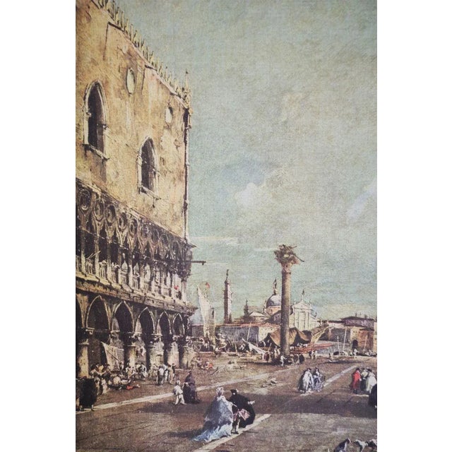 Canvas Landscape Representation of Venice, 1960s, Set of 2 For Sale - Image 9 of 17