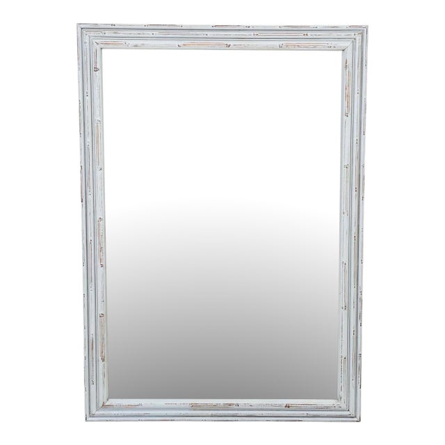 Painted Faux Bamboo Mirror For Sale