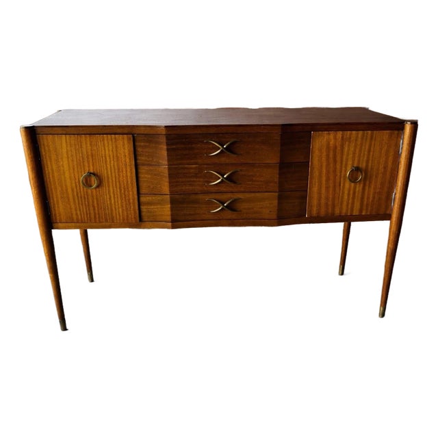 1940s Modern Brown Saltman Credenza by Paul Frankl Credenza Buffet For Sale