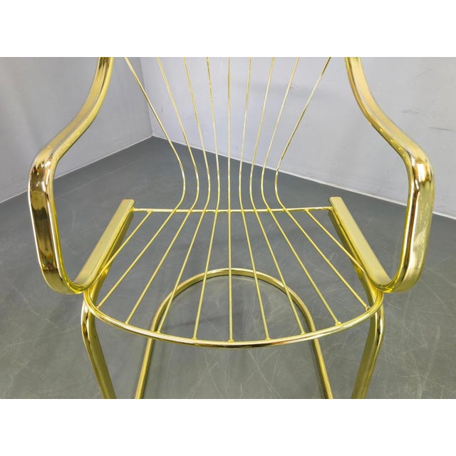 Brass Dining Chairs by Gastone Rinaldi for Rima, Italy, 1970s, Set of 5 For Sale - Image 14 of 18