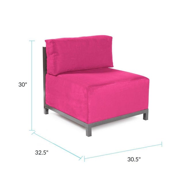 Textile Axis Chair Regency Fuchsia Titanium Frame For Sale - Image 7 of 7