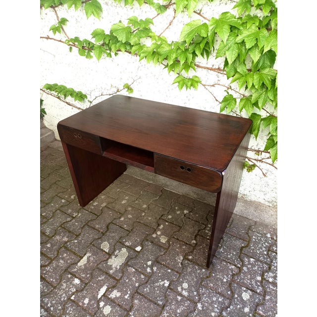 Tan Vintage Desk by Derk Jan De Vries, 1960s For Sale - Image 8 of 15