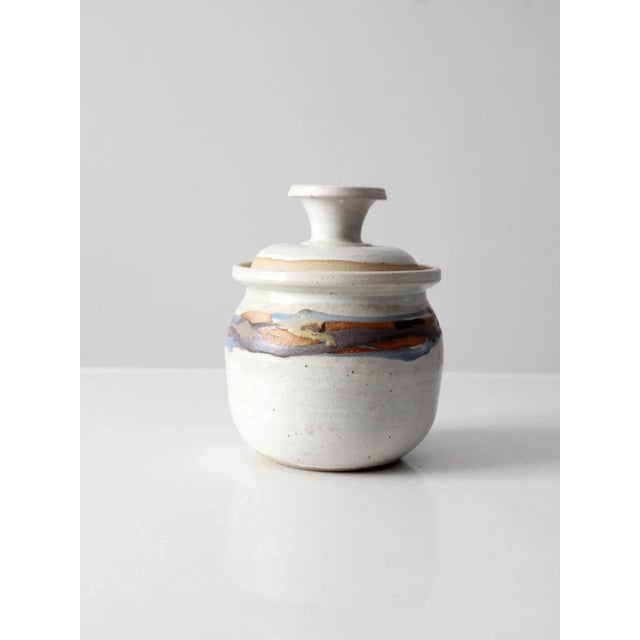 Contemporary Vintage Studio Pottery Jar For Sale - Image 3 of 11