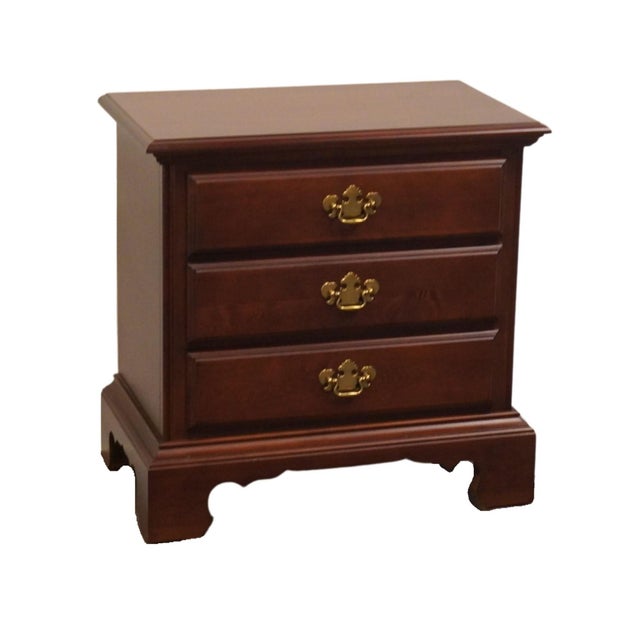 American Drew Cherry Contemporary Traditional Style 26" Three Drawer Nightstand 761-413 For Sale - Image 4 of 12