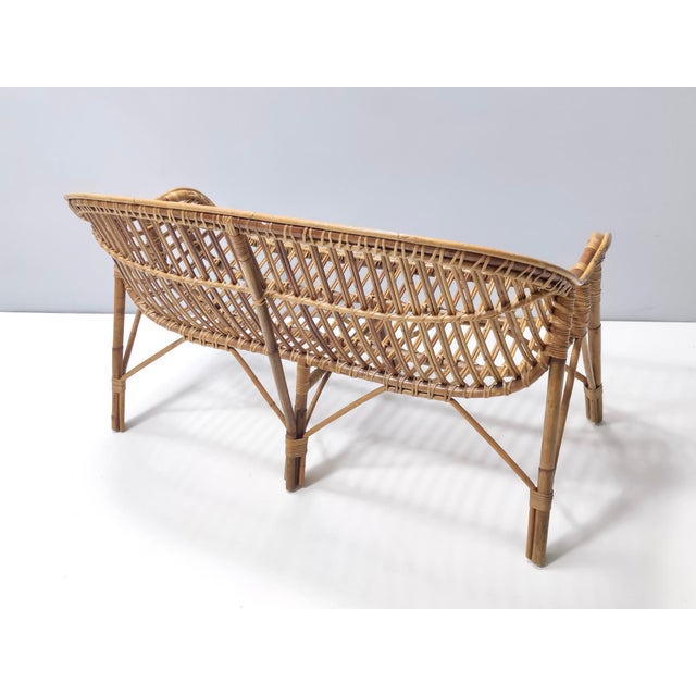 Wood Vintage Italian Bamboo Sofa, 1960s For Sale - Image 7 of 15