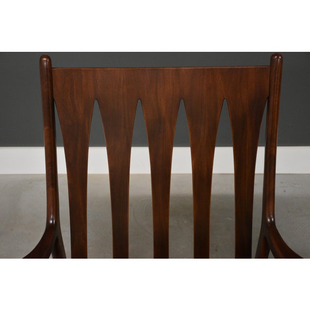 Brown Mid 20th Century Milo Baughman Archie Walnut Lounge Chairs - A Pair For Sale - Image 8 of 9