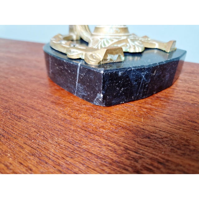 Art Nouveau Desk Lamp in Brass and Black Marble, 1910s For Sale - Image 15 of 18