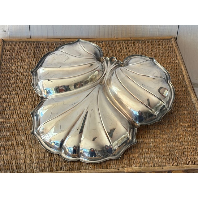 Silver, Three-Section Tray With Handle For Sale - Image 13 of 14