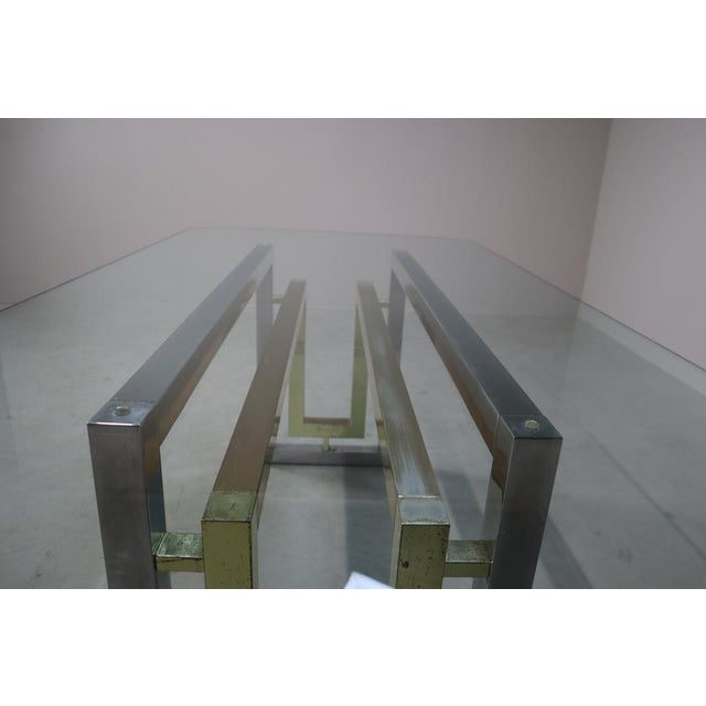 Dining Table in Chrome and Brass by Zevi, 1970s For Sale - Image 4 of 15